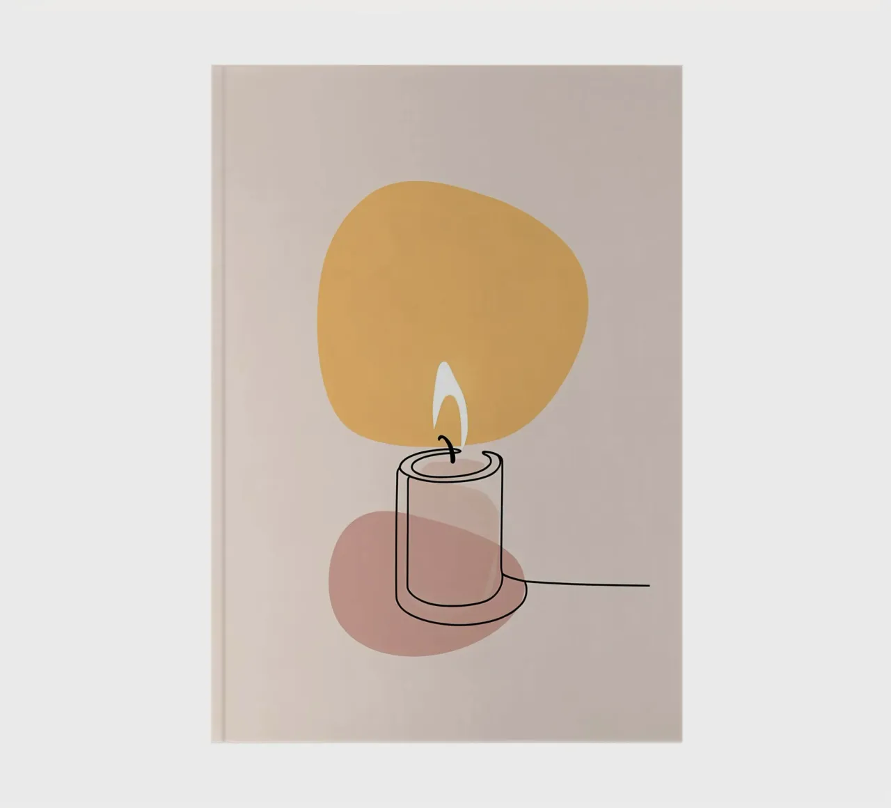 Candle Light - Minimalist Line Art notebook by Viv Line Art