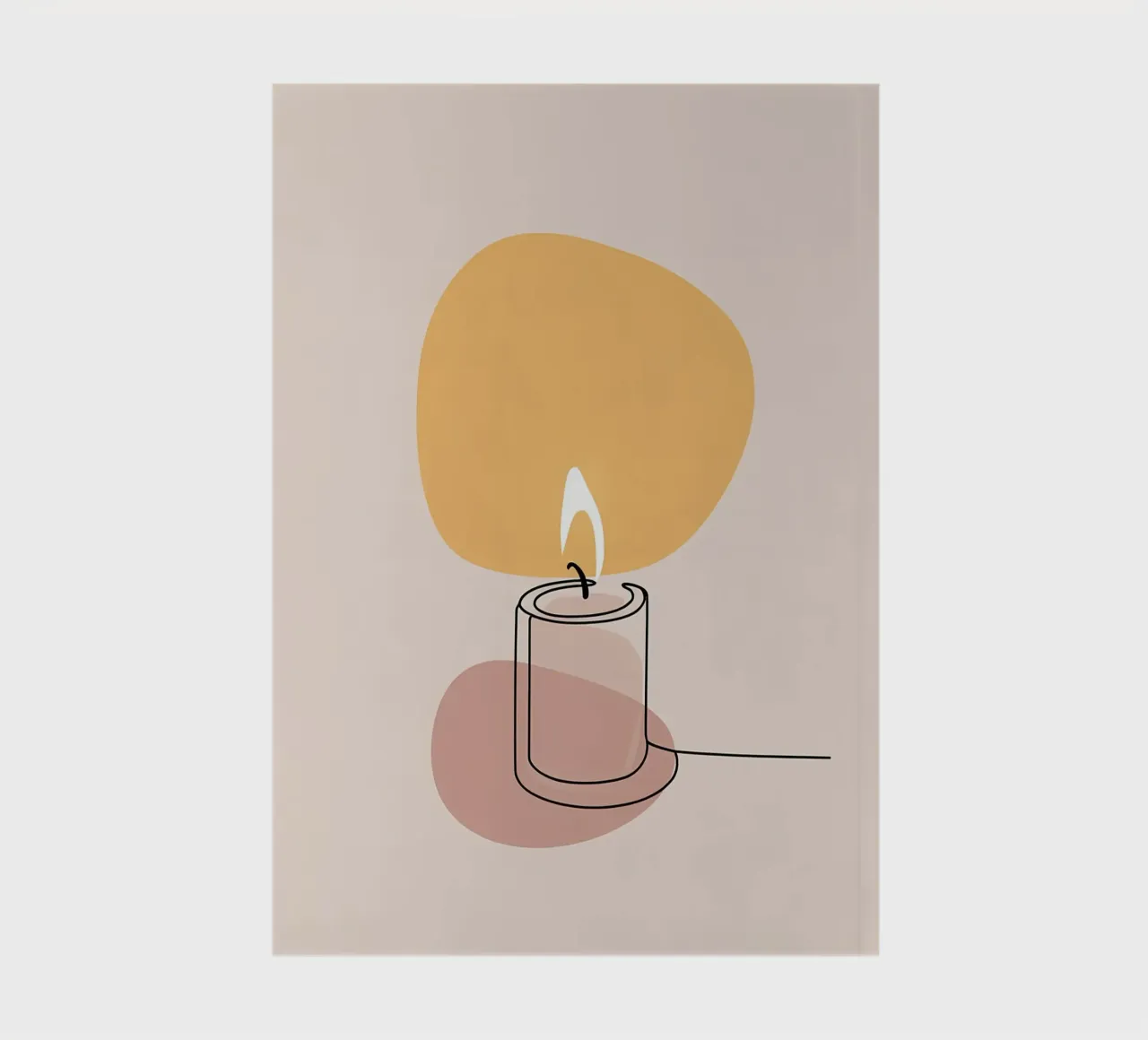 Candle Light - Minimalist Line Art notebook by Viv Line Art