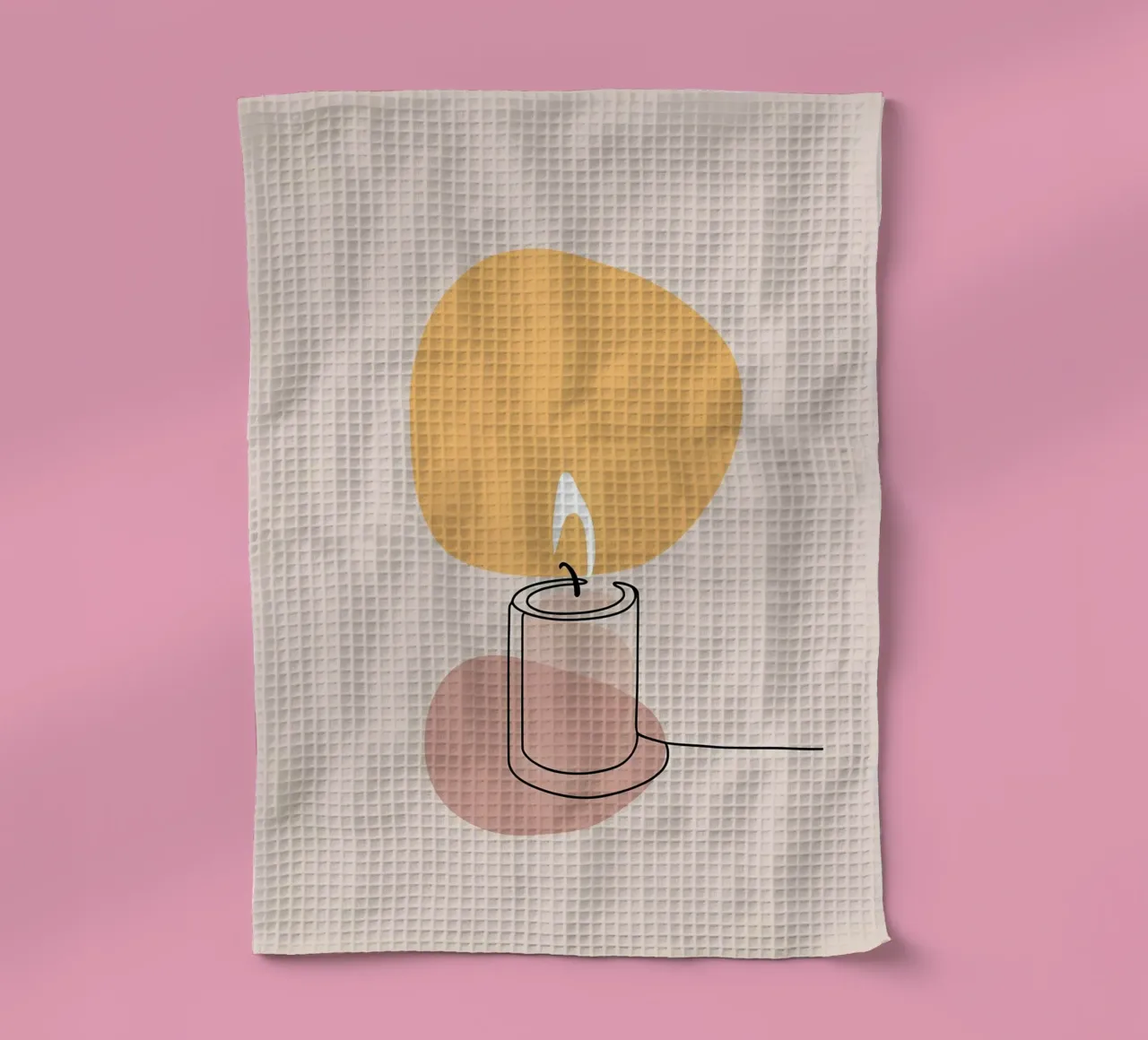 Luce di candela - Line art minimalista canovaccio da cucina da Viv Line Art