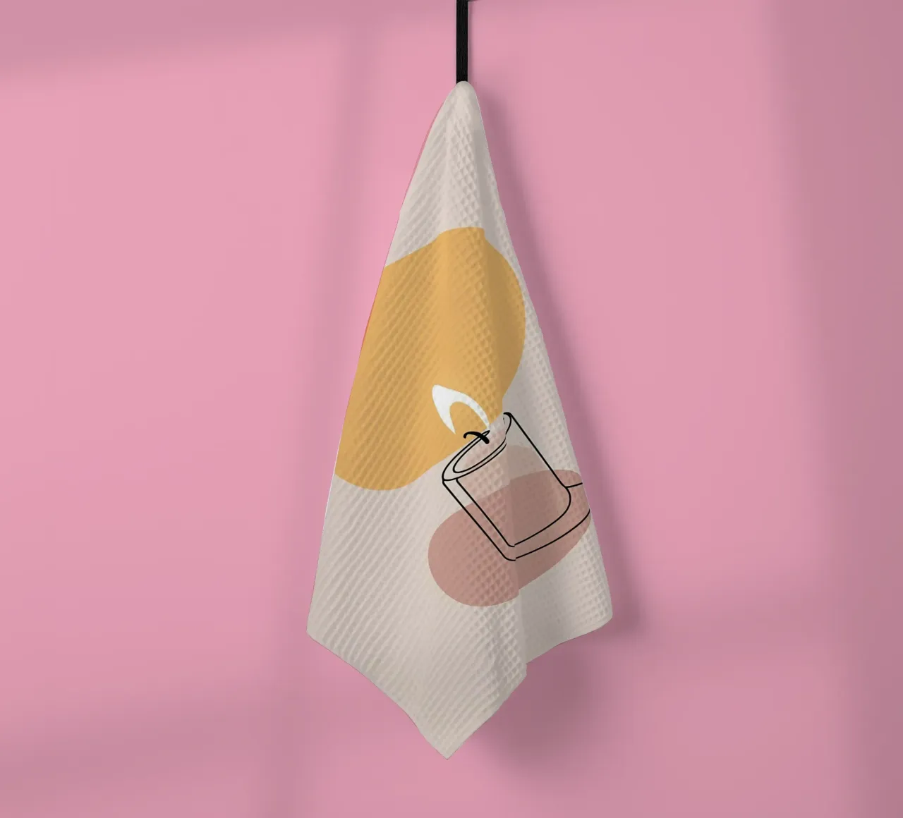 Luce di candela - Line art minimalista canovaccio da cucina da Viv Line Art