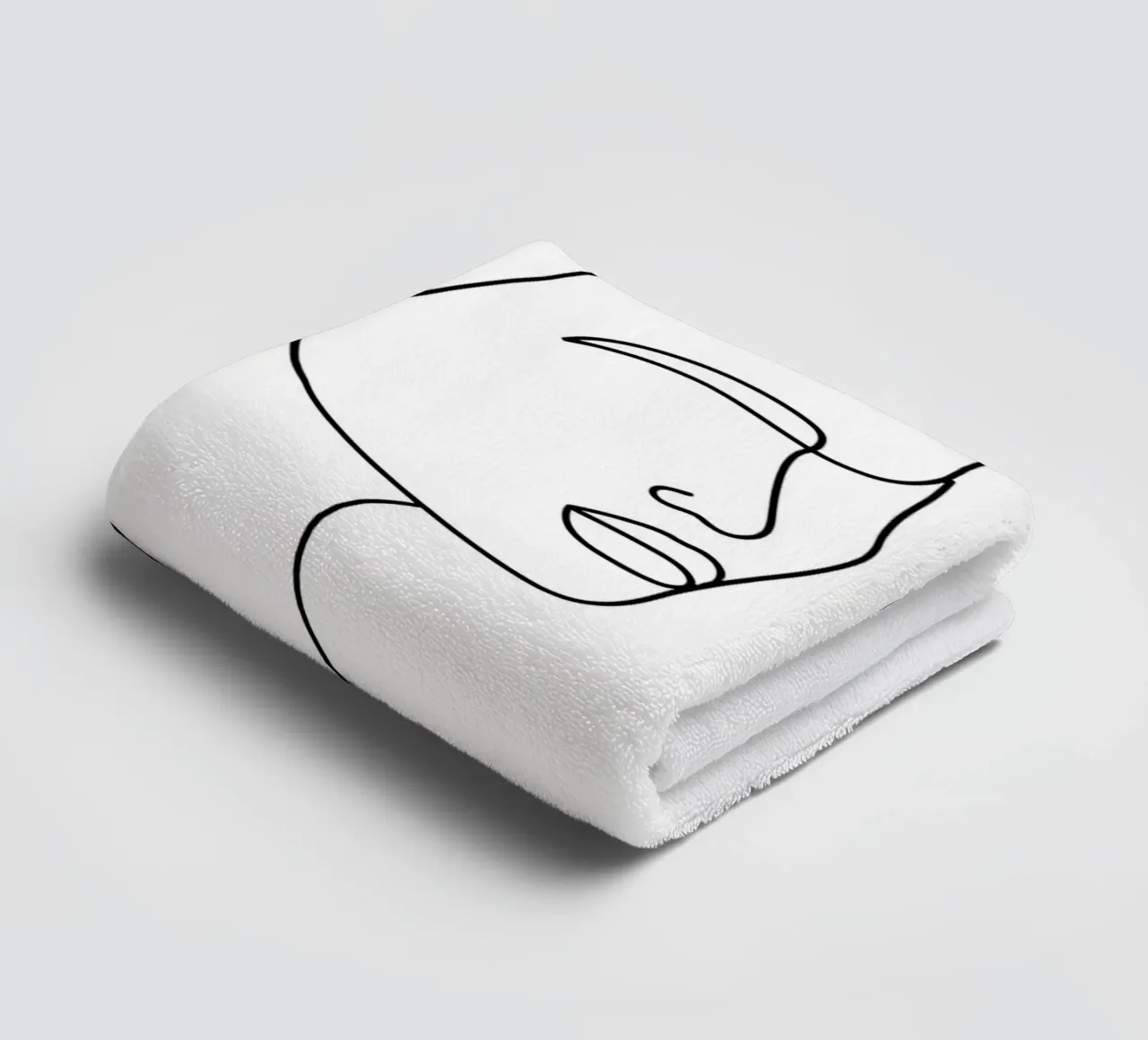 Gemini Zodiac - Minimalist Line Art towel by Viv Line Art