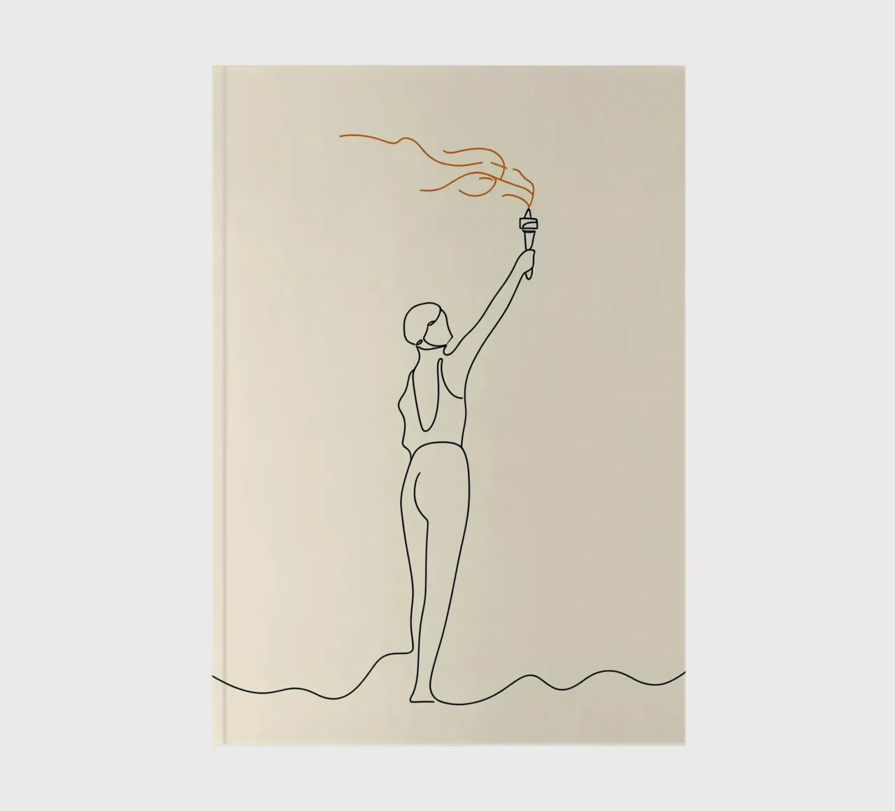Movement - Minimalist Line Art notebook by Viv Line Art