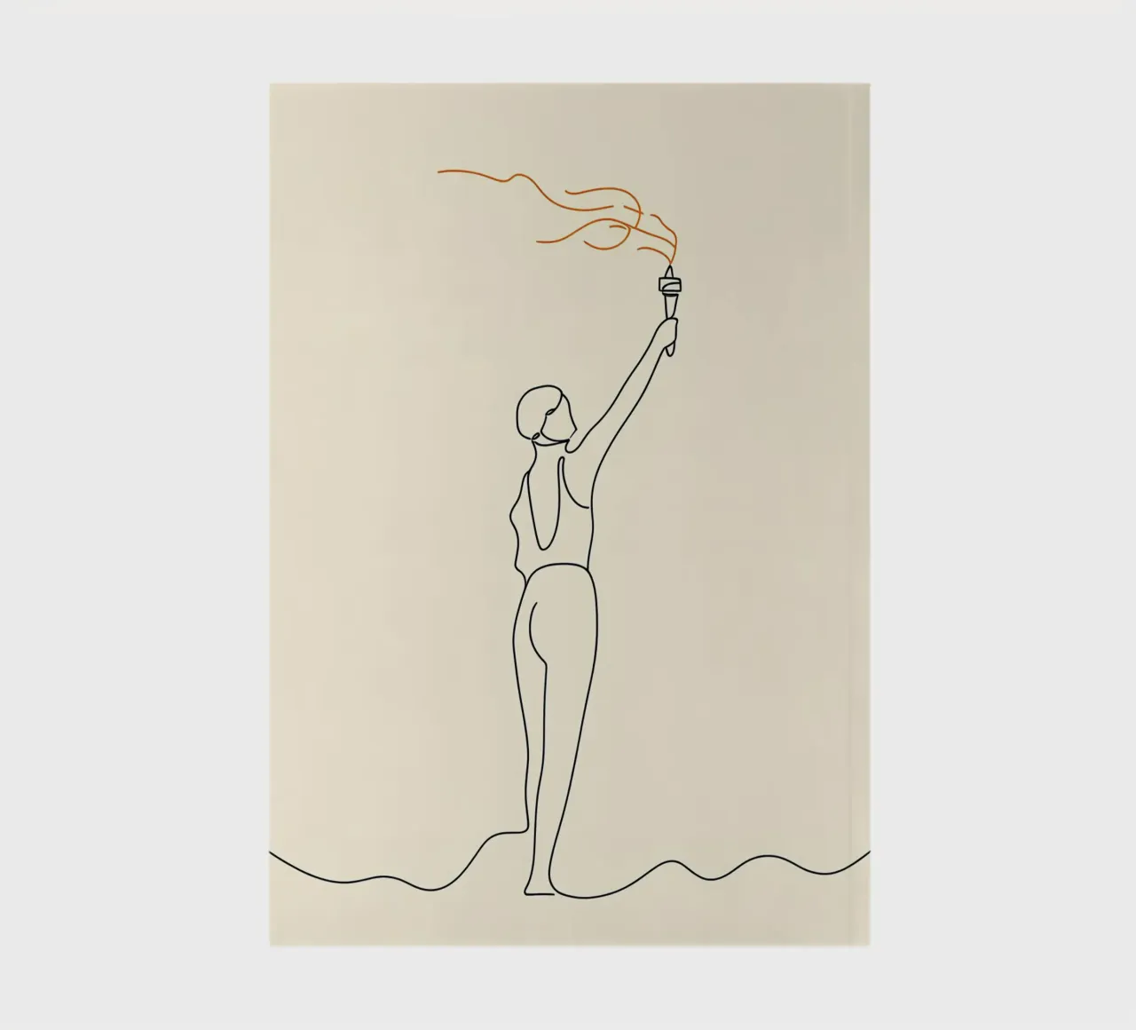 Movement - Minimalist Line Art notebook by Viv Line Art