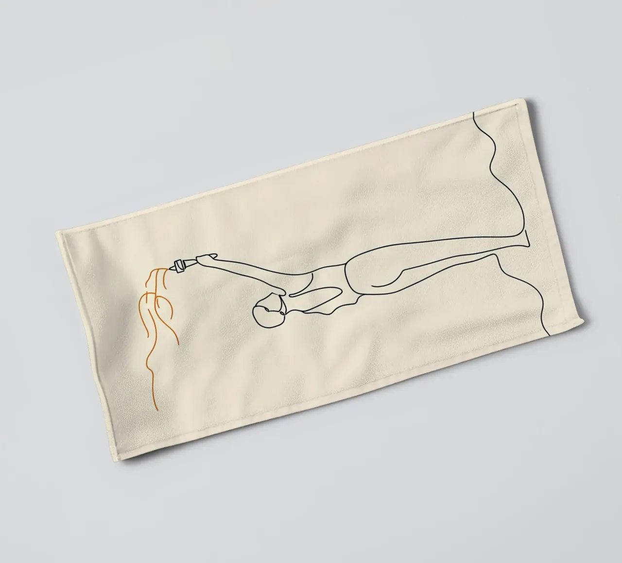 Movement - Minimalist Line Art towel by Viv Line Art