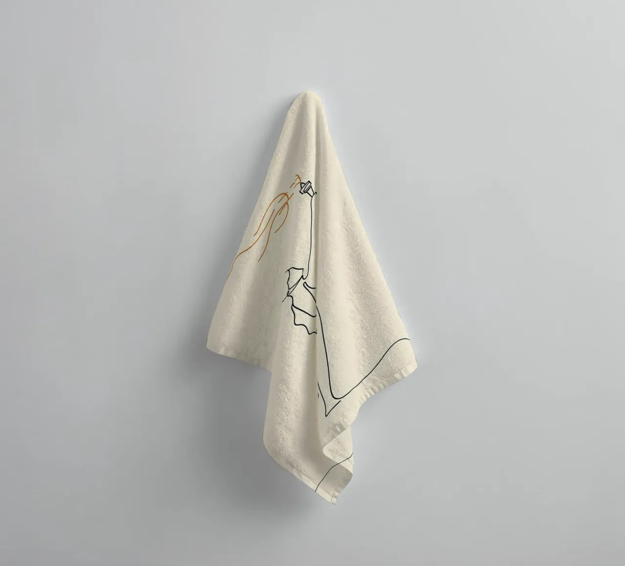 Movement - Minimalist Line Art towel by Viv Line Art