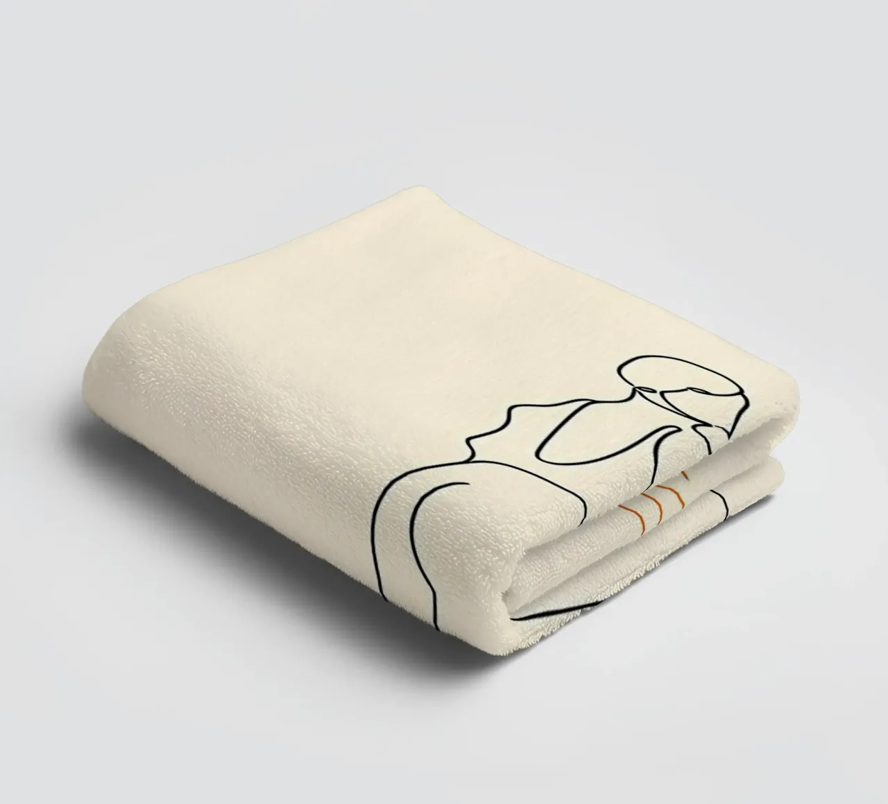 Movement - Minimalist Line Art towel by Viv Line Art