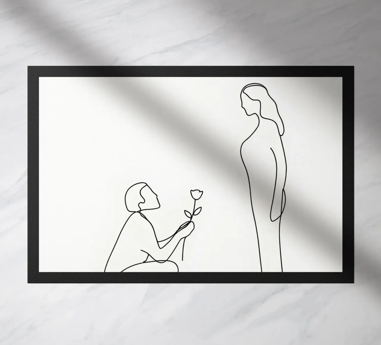 Proposta d'amore - Line art minimalista zerbino da Viv Line Art