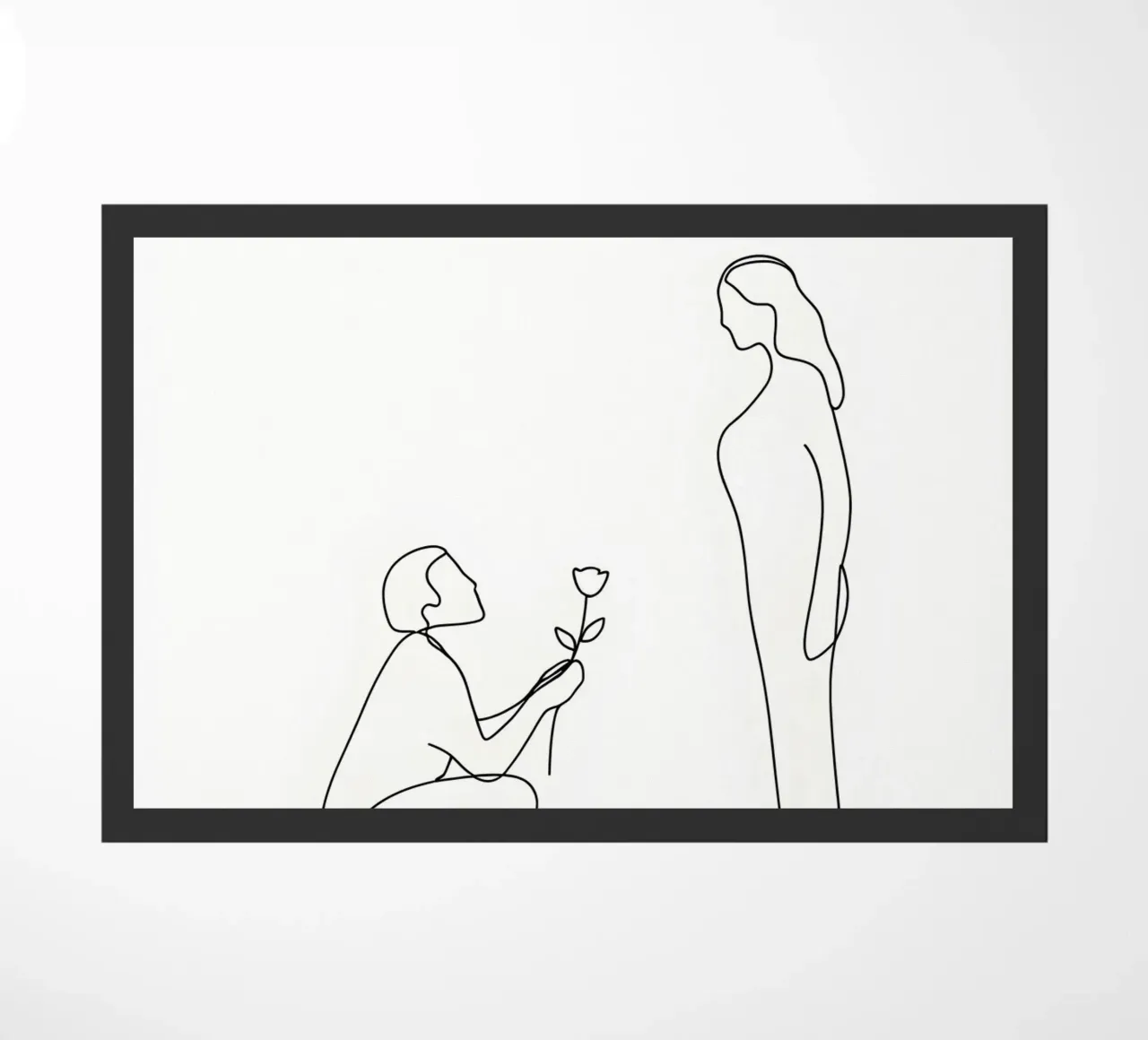 Proposta d'amore - Line art minimalista zerbino da Viv Line Art