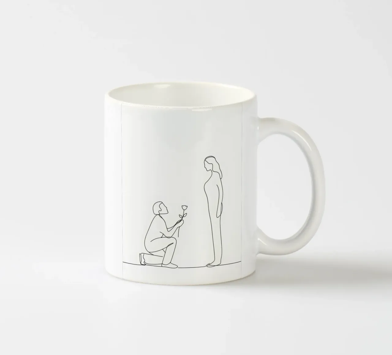 Proposta d'amore - Line art minimalista tazza in ceramica da Viv Line Art