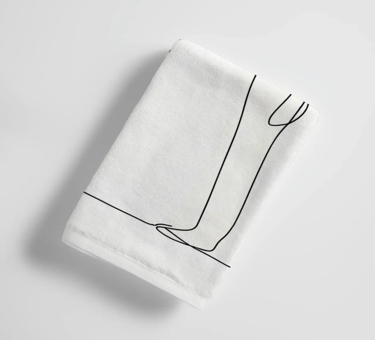 Proposta d'amore - Line art minimalista asciugamano da bagno da Viv Line Art