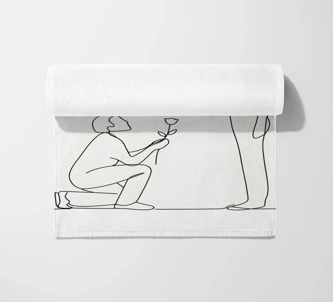 Proposta d'amore - Line art minimalista telo mare da Viv Line Art