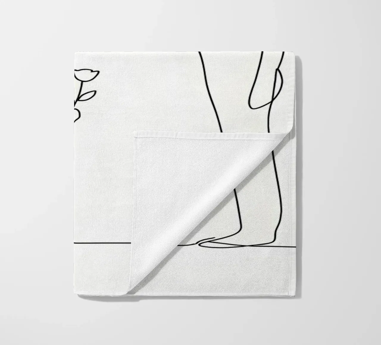 Proposta d'amore - Line art minimalista telo mare da Viv Line Art