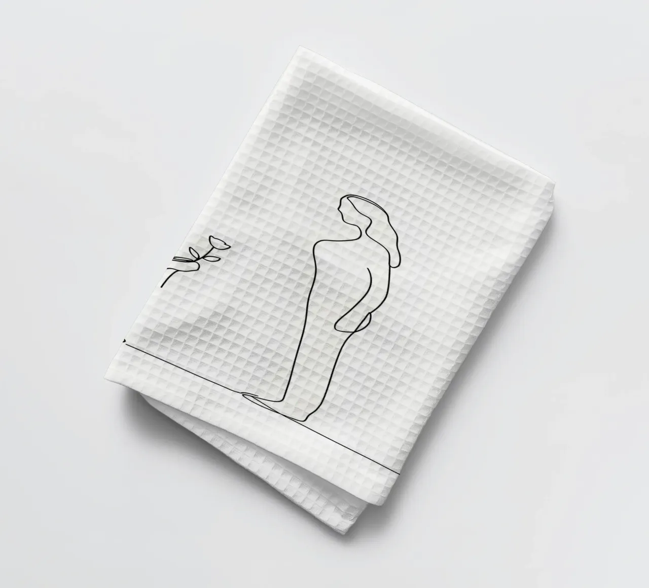 Proposition d'amour - Dessin au trait minimaliste torchon de Viv Line Art