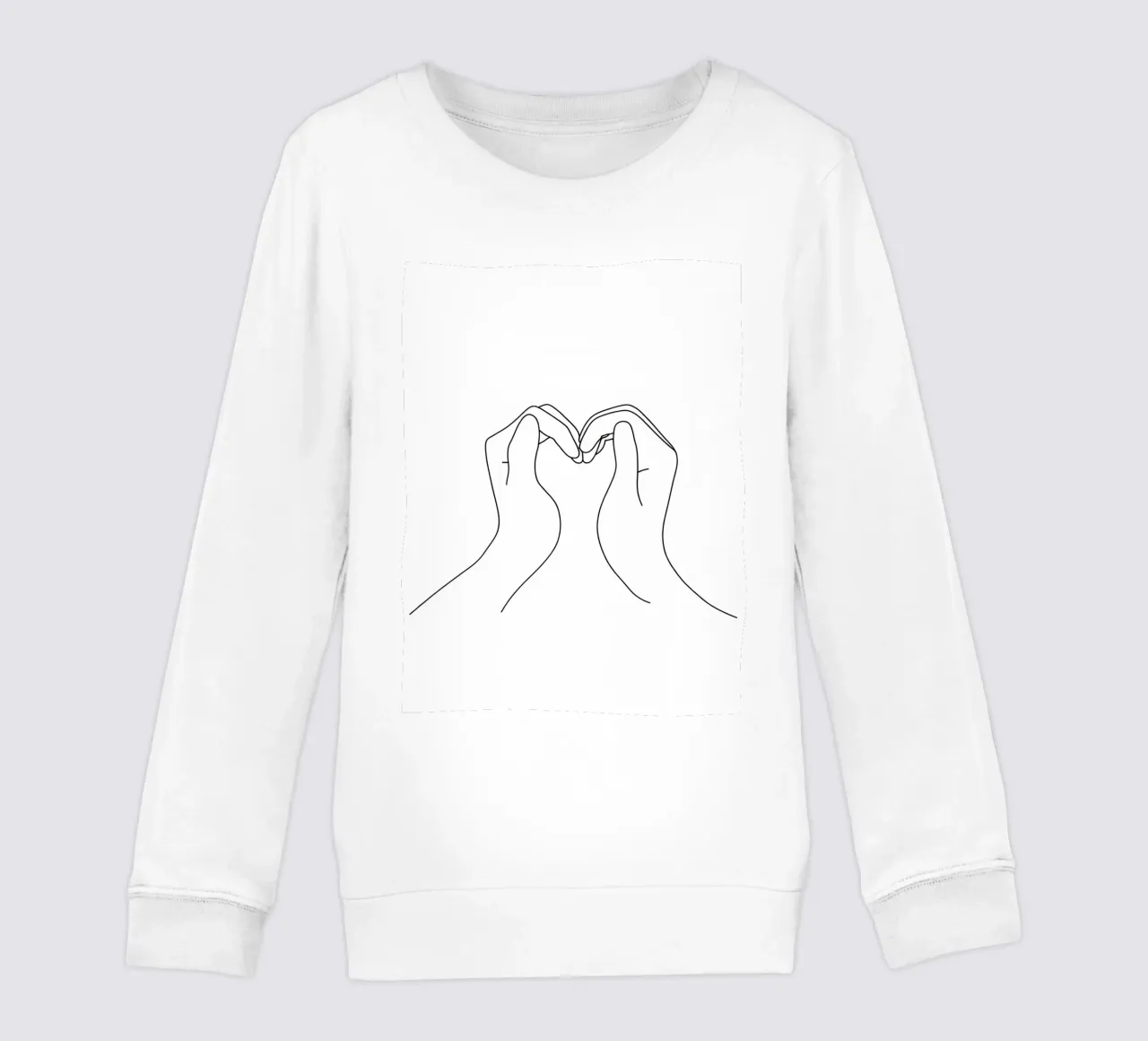 Amore - Line art minimalista felpa bambino da Viv Line Art