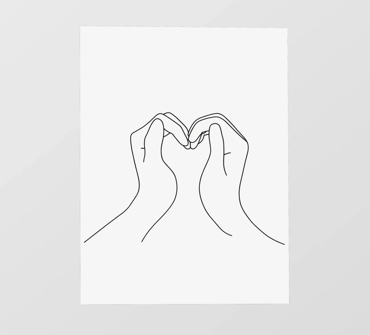 Amore - Line art minimalista pellicola backlit da Viv Line Art