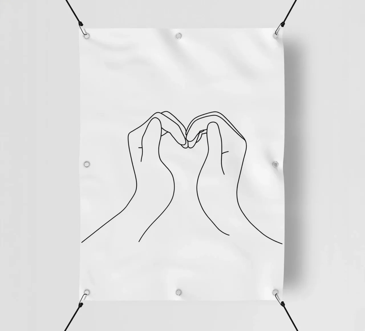 Amore - Line art minimalista telo in pvc da Viv Line Art