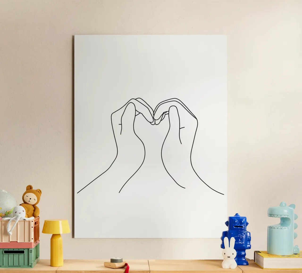 Amore - Line art minimalista alluminio dibond da Viv Line Art