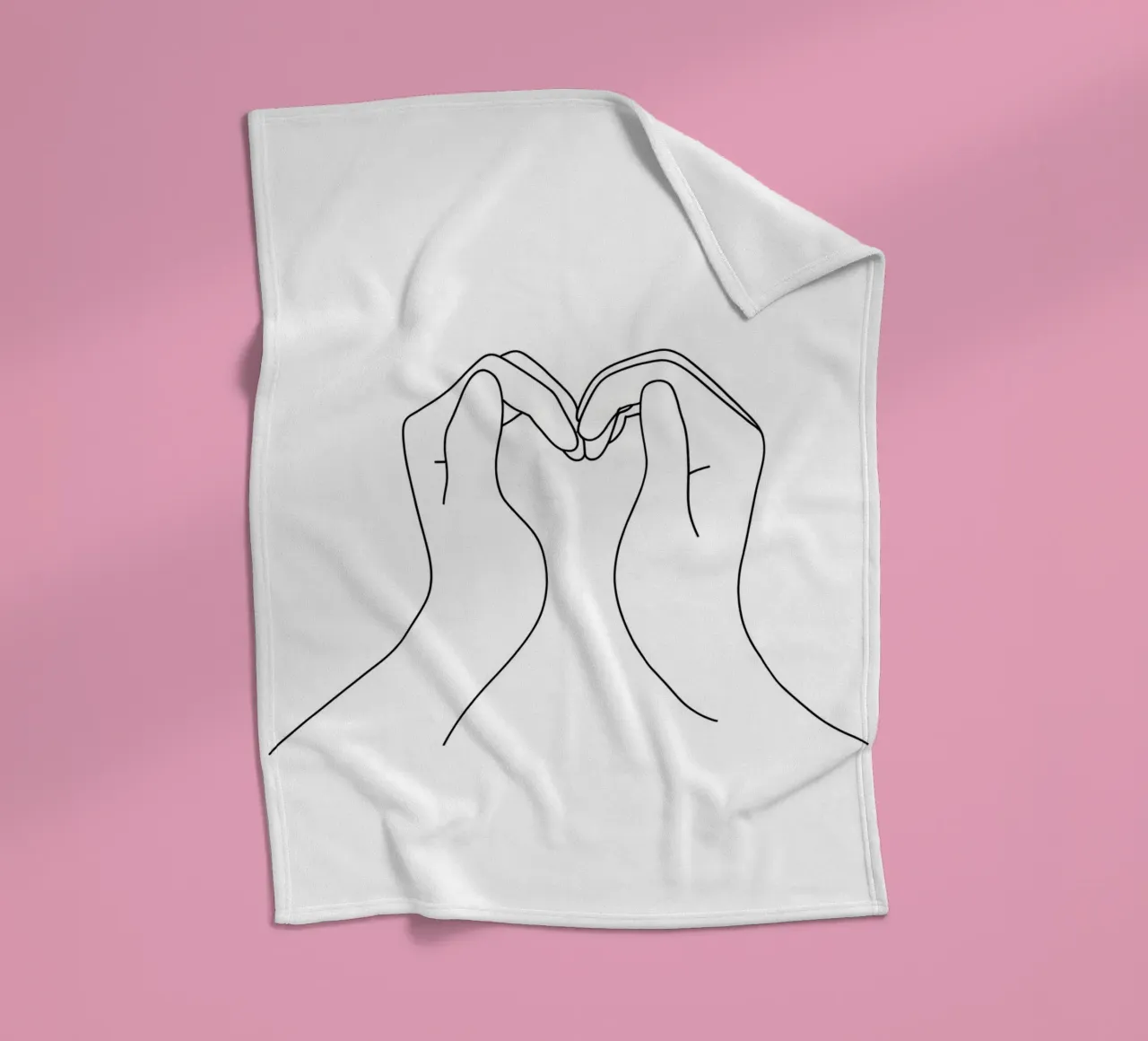 Amore - Line art minimalista coperta in pile da Viv Line Art