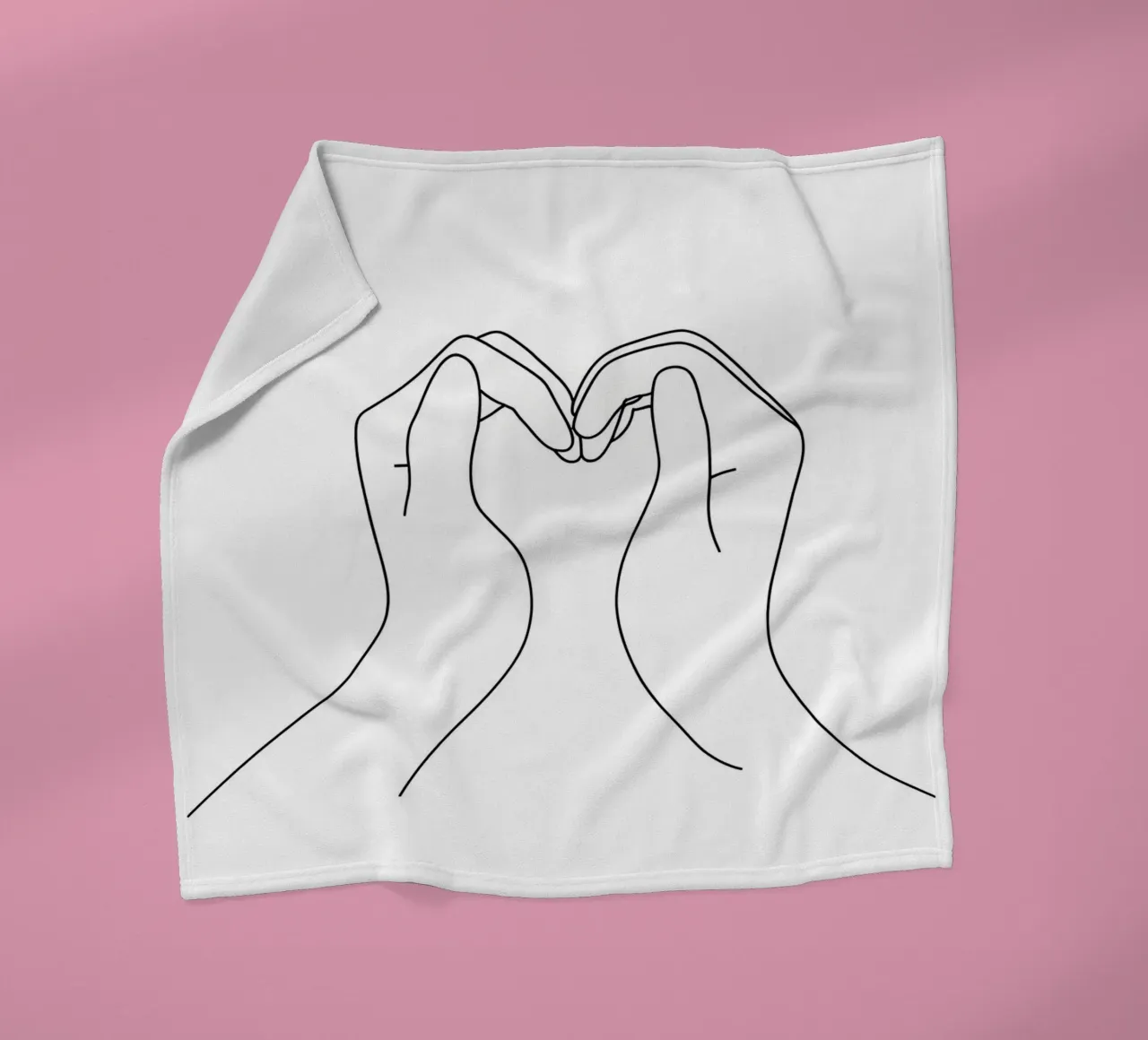 Amore - Line art minimalista coperta in pile da Viv Line Art