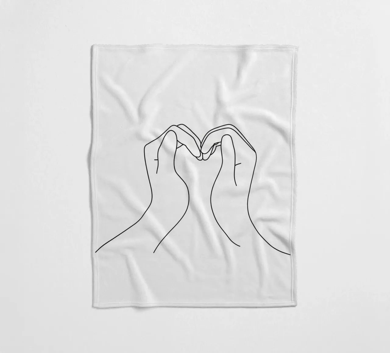 Amore - Line art minimalista coperta in pile da Viv Line Art