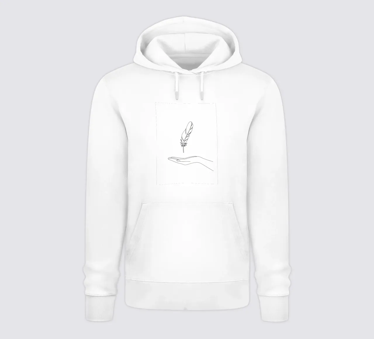 Salva gli uccelli - Line art minimalista felpa con cappuccio da Viv Line Art