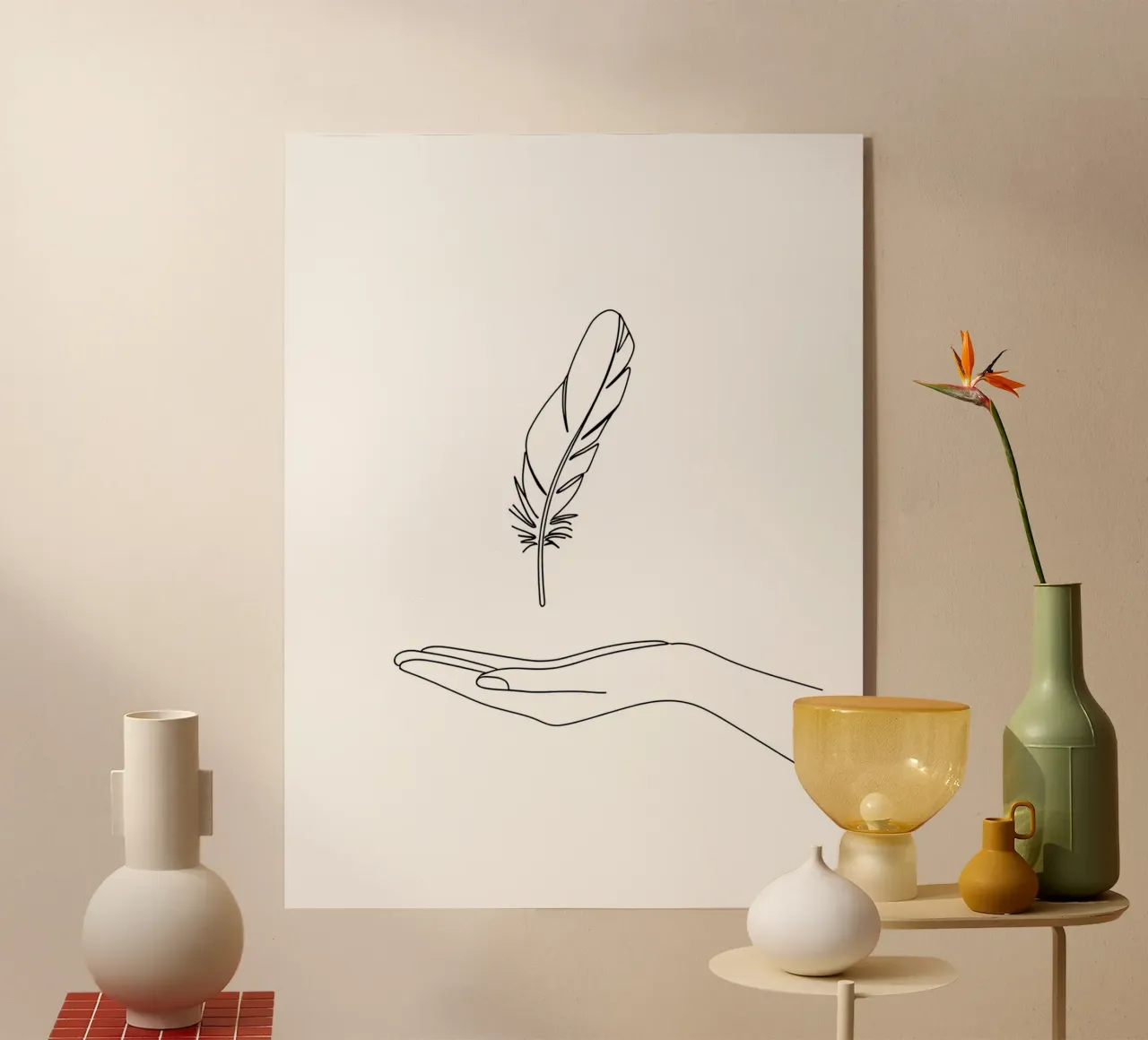Salva gli uccelli - Line art minimalista plexiglass da Viv Line Art