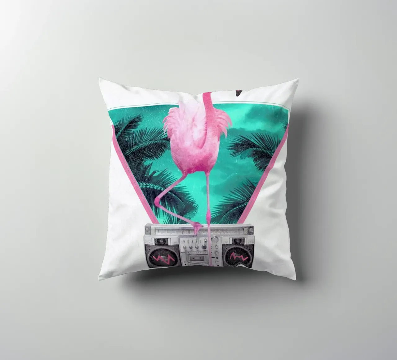 Miami Flamingo cuscino da Róbert Farkas