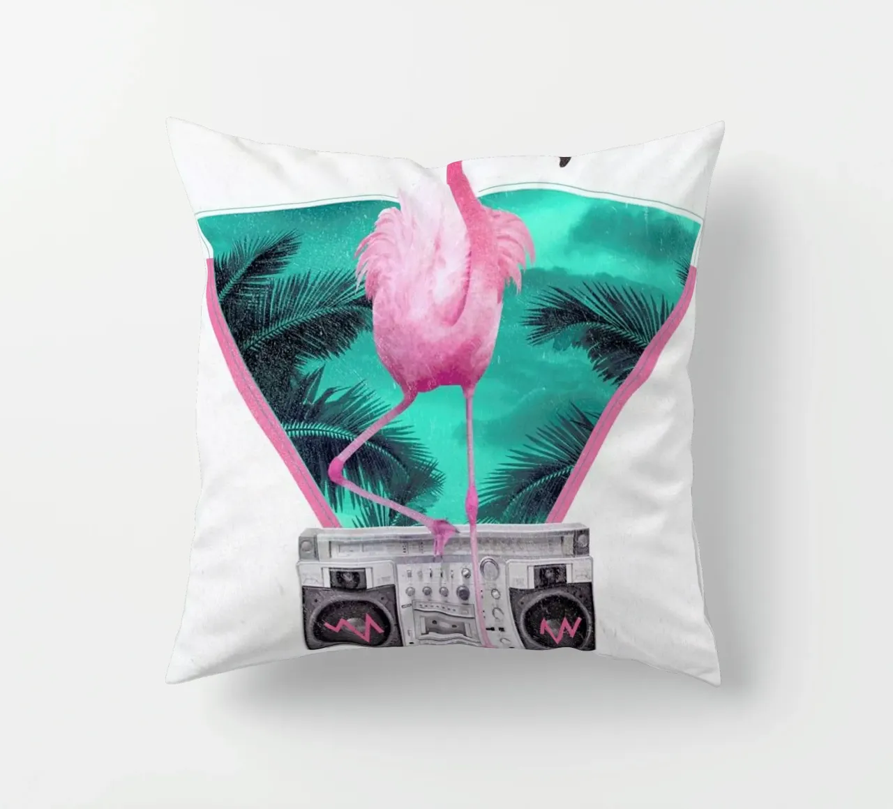 Miami Flamingo cuscino da Róbert Farkas
