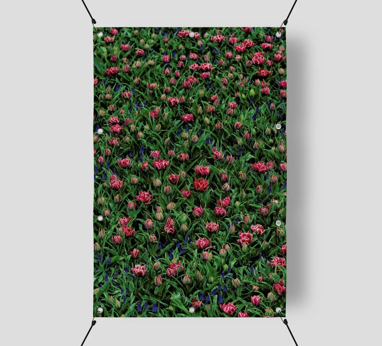 Tulip Field Pink telo in pvc da Curious Collections by Marielle Leenders