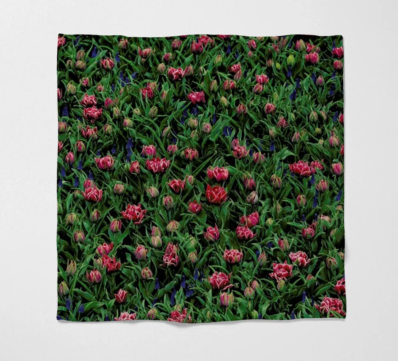Tulip Field Pink coperta in pile da Curious Collections by Marielle Leenders