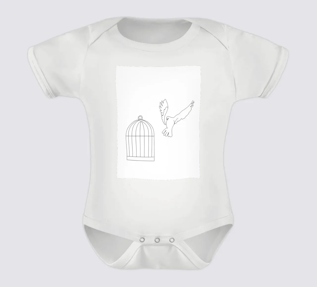 Oiseau libre body bébé de Viv Line Art