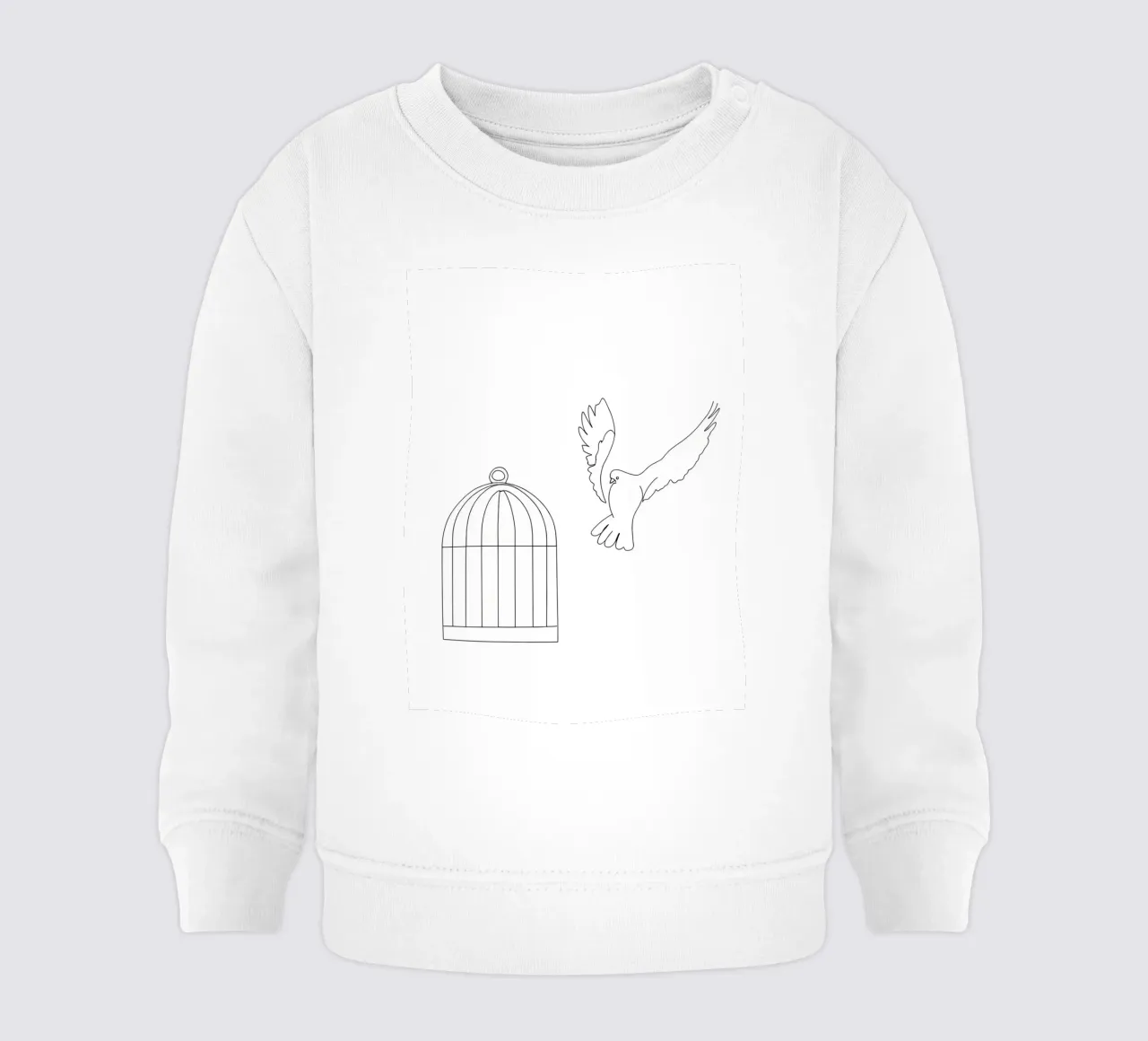 Uccello libero felpa neonato da Viv Line Art