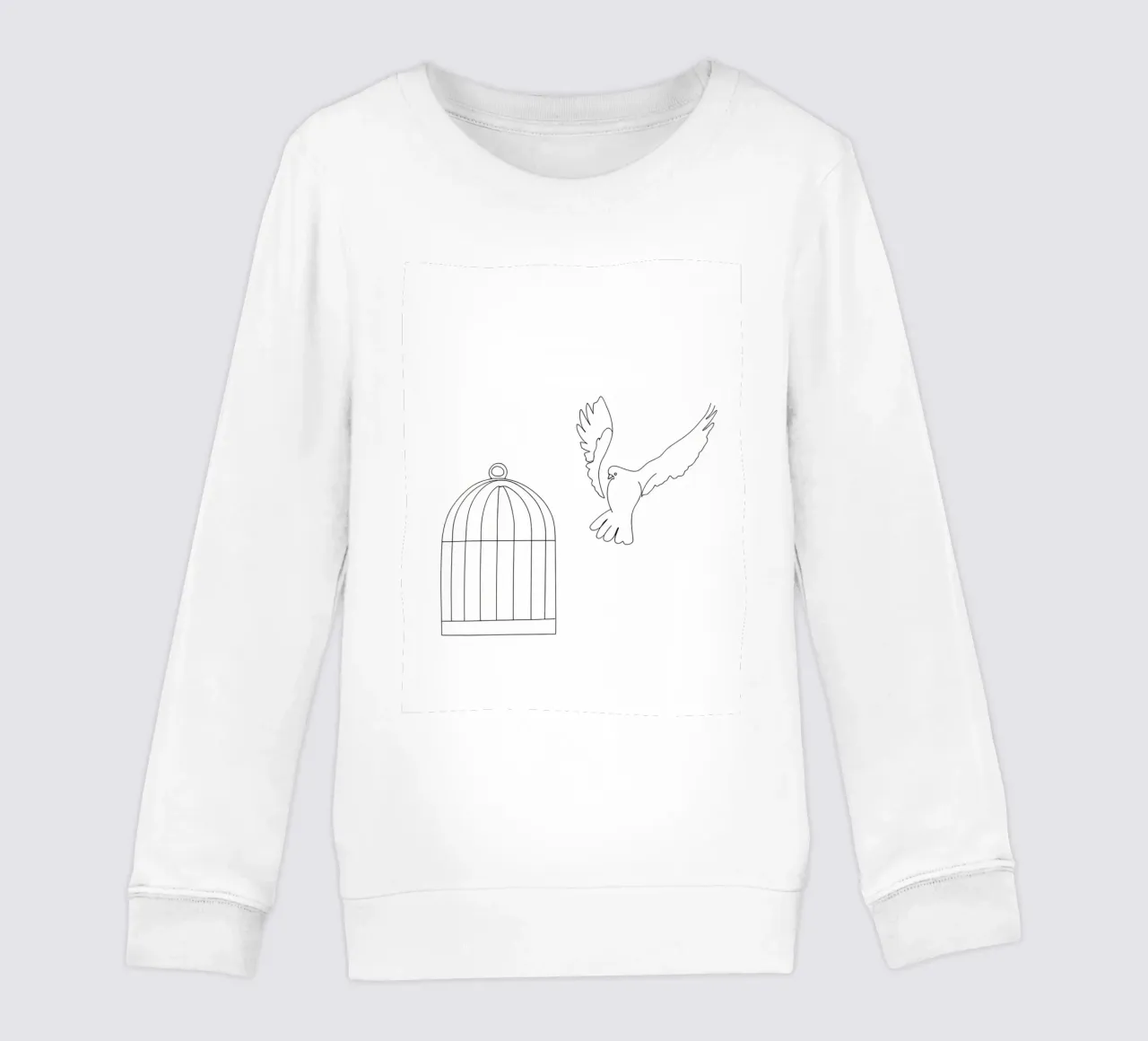 Pájaro libre sudadera para niño de Viv Line Art