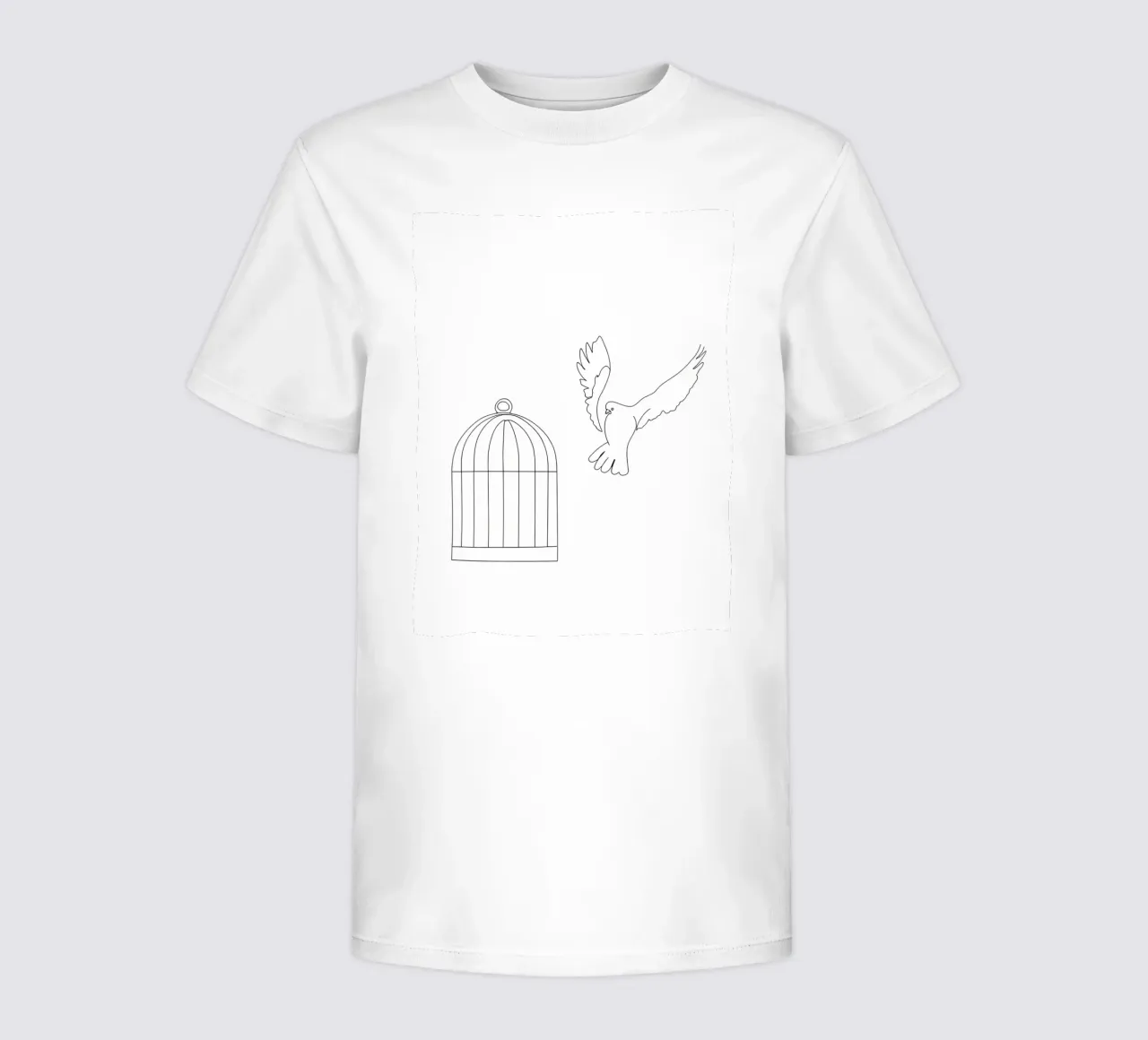 Free Bird kids t-shirt by Viv Line Art