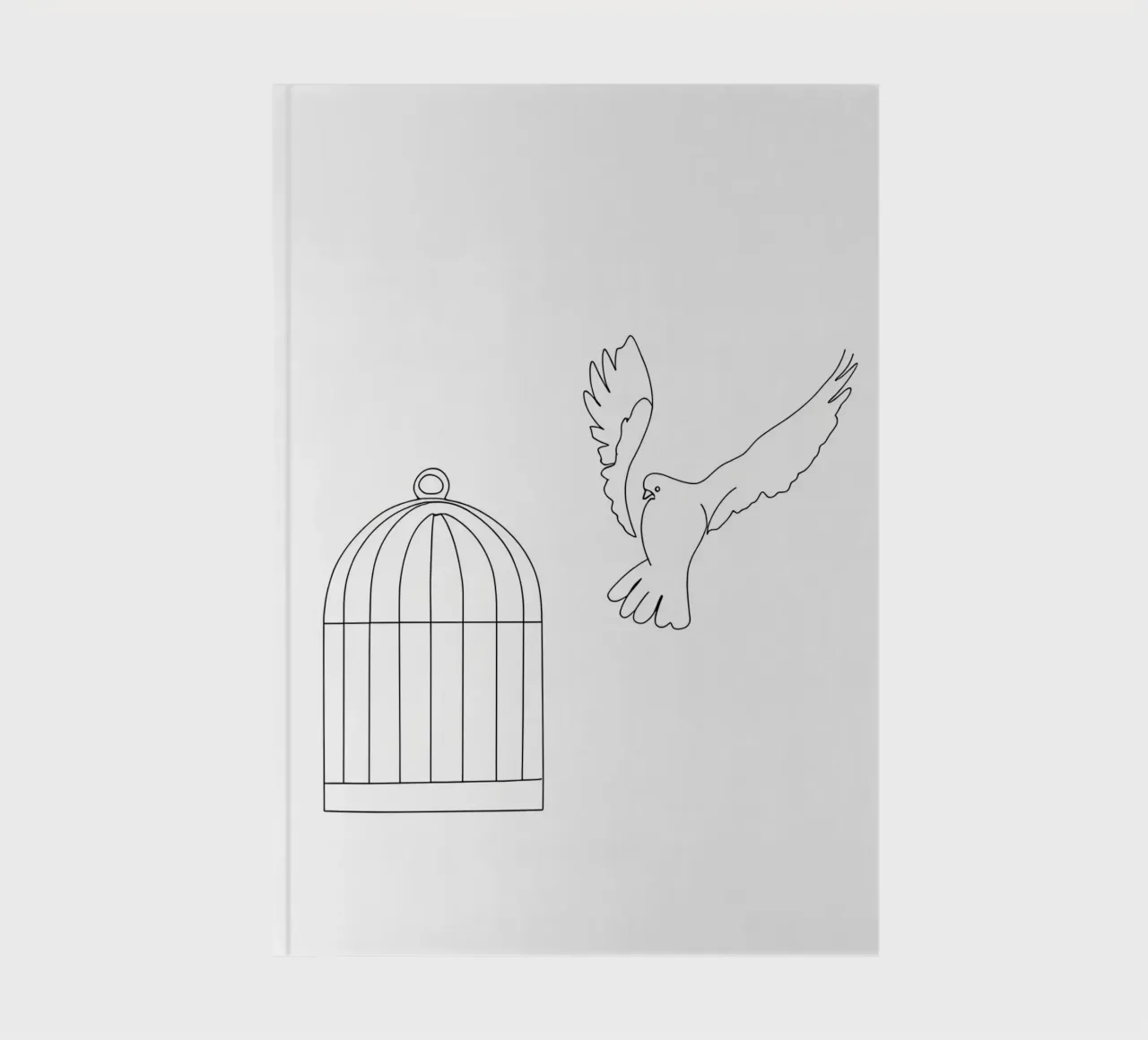 Oiseau libre carnet de notes de Viv Line Art