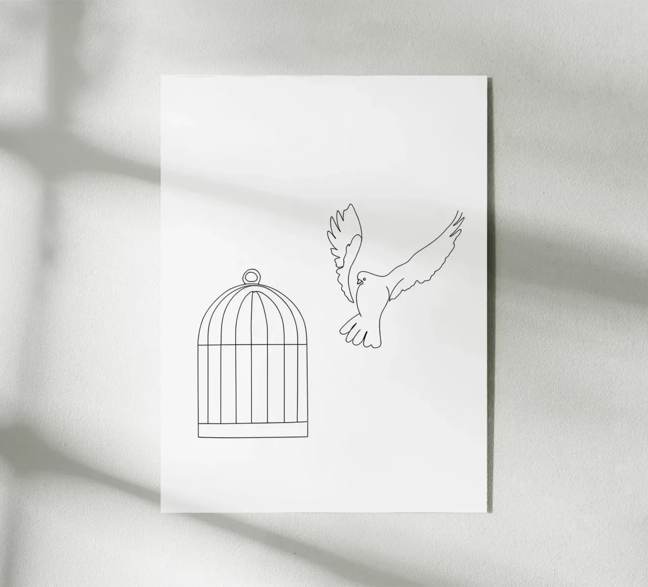 Pájaro libre metacrilato de Viv Line Art