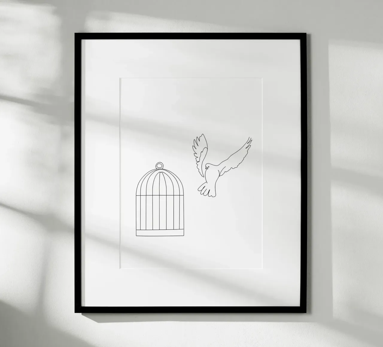 Oiseau libre poster de Viv Line Art