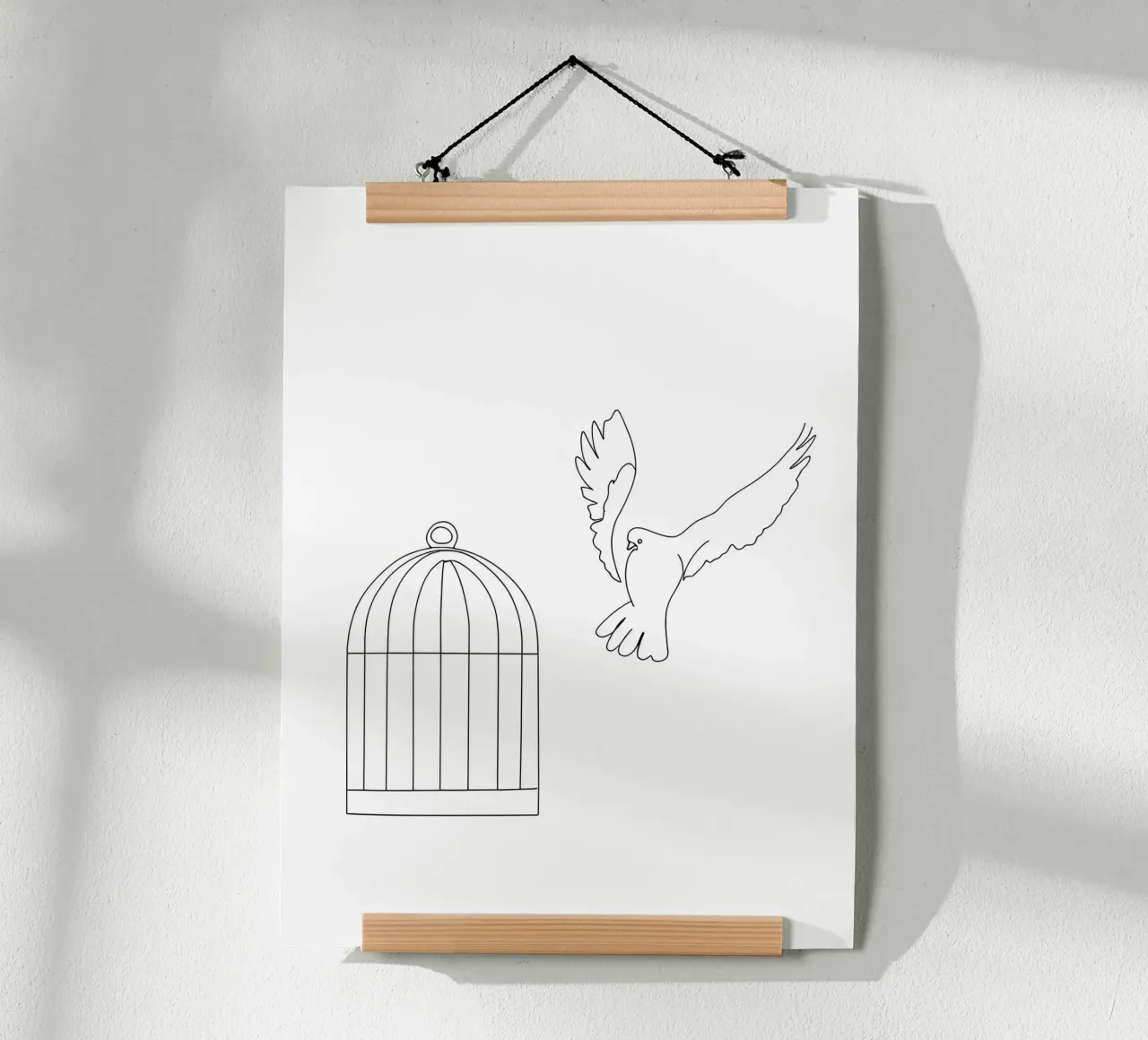 Oiseau libre poster de Viv Line Art