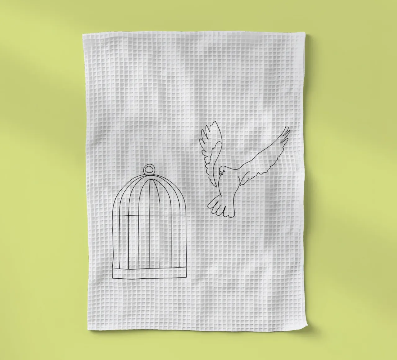 Uccello libero canovaccio da cucina da Viv Line Art