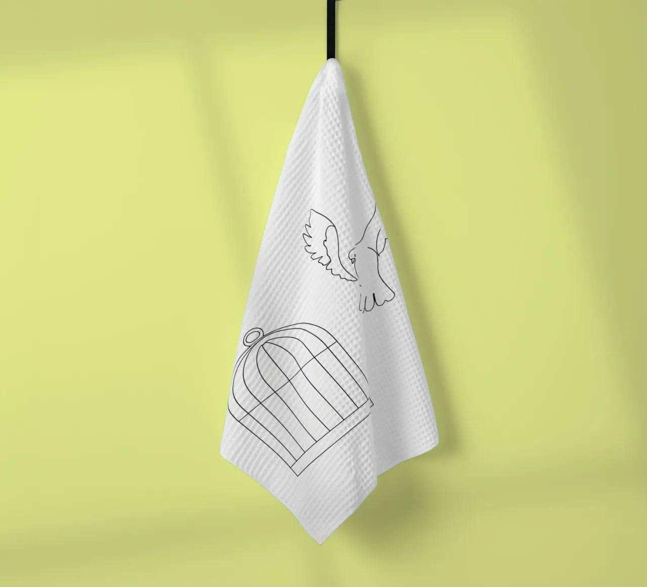 Uccello libero canovaccio da cucina da Viv Line Art