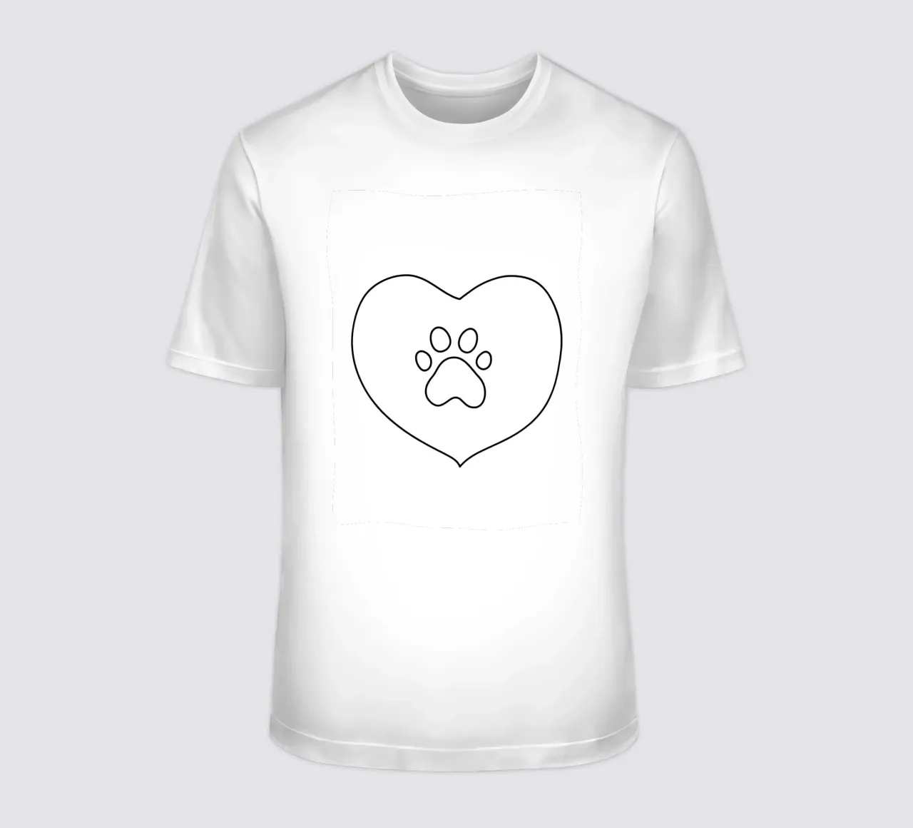 Amore di zampa - Line art minimalista t-shirt da Viv Line Art