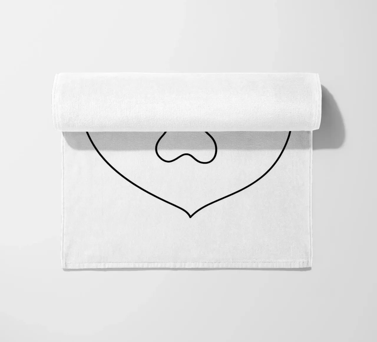 Amore di zampa - Line art minimalista telo mare da Viv Line Art