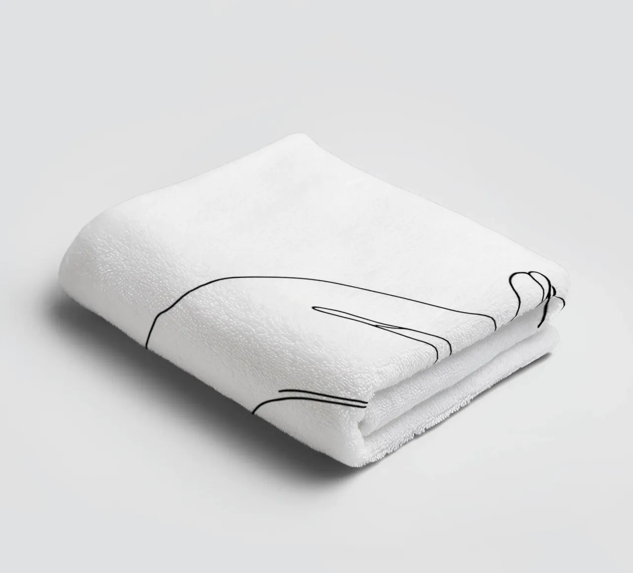Farfalla sulle dita - Line art minimalista asciugamano da bagno da Viv Line Art