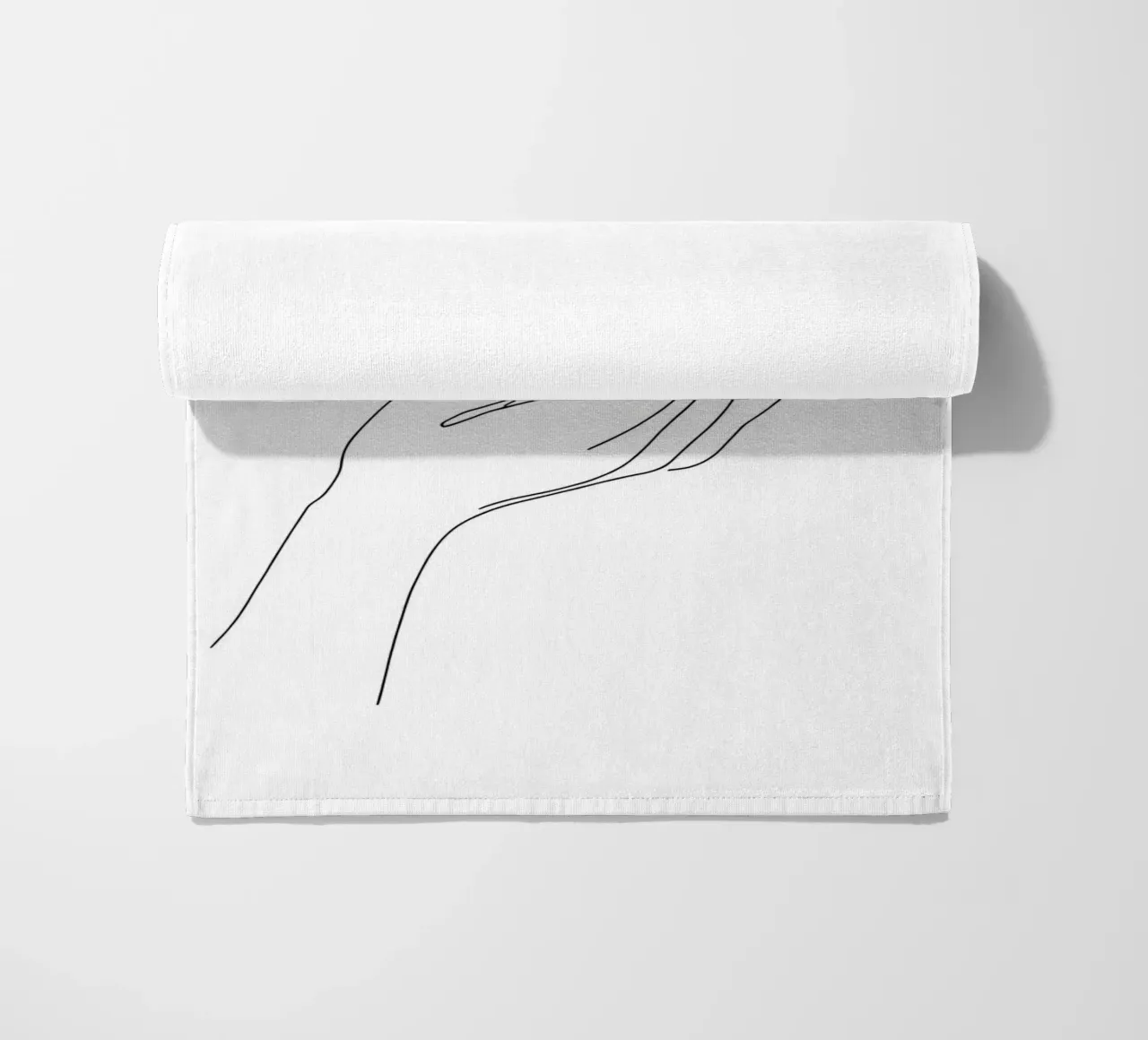 Farfalla sulle dita - Line art minimalista telo mare da Viv Line Art