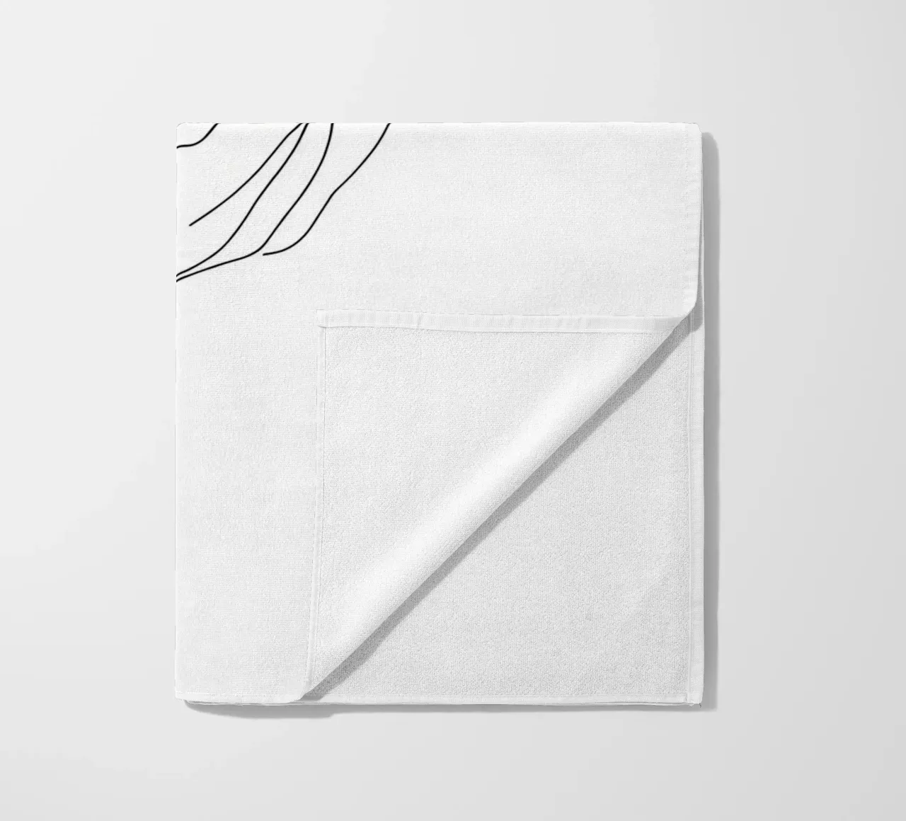 Farfalla sulle dita - Line art minimalista telo mare da Viv Line Art