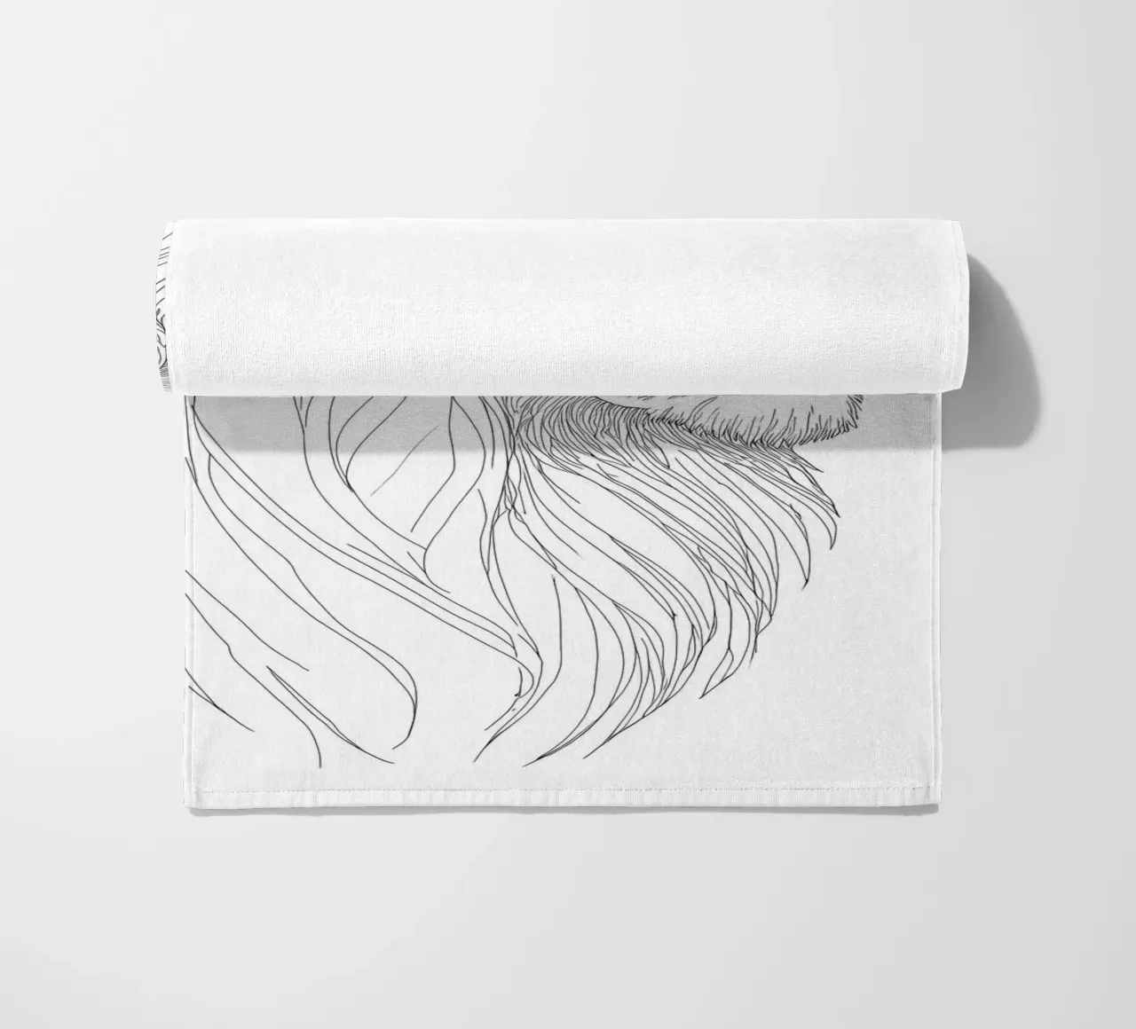 Leo Zodiac - Minimalist Line Art beach towel by Viv Line Art