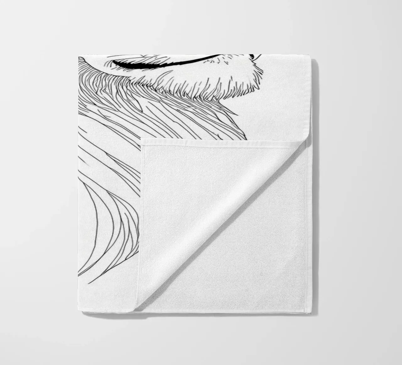 Leo Zodiac - Minimalist Line Art beach towel by Viv Line Art
