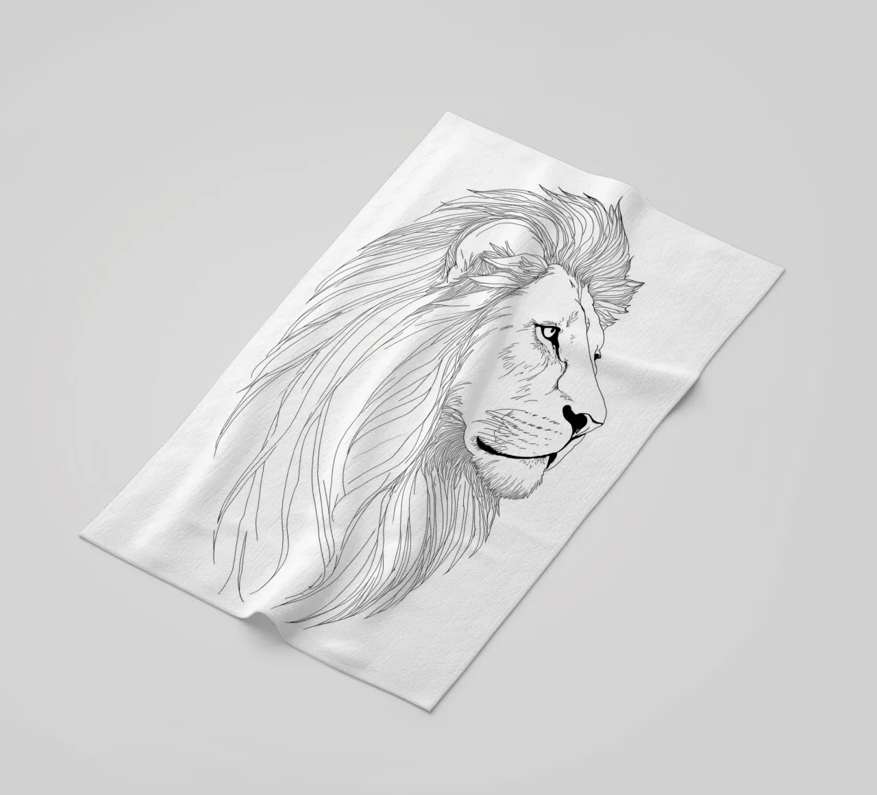 Leo Zodiac - Minimalist Line Art beach towel by Viv Line Art