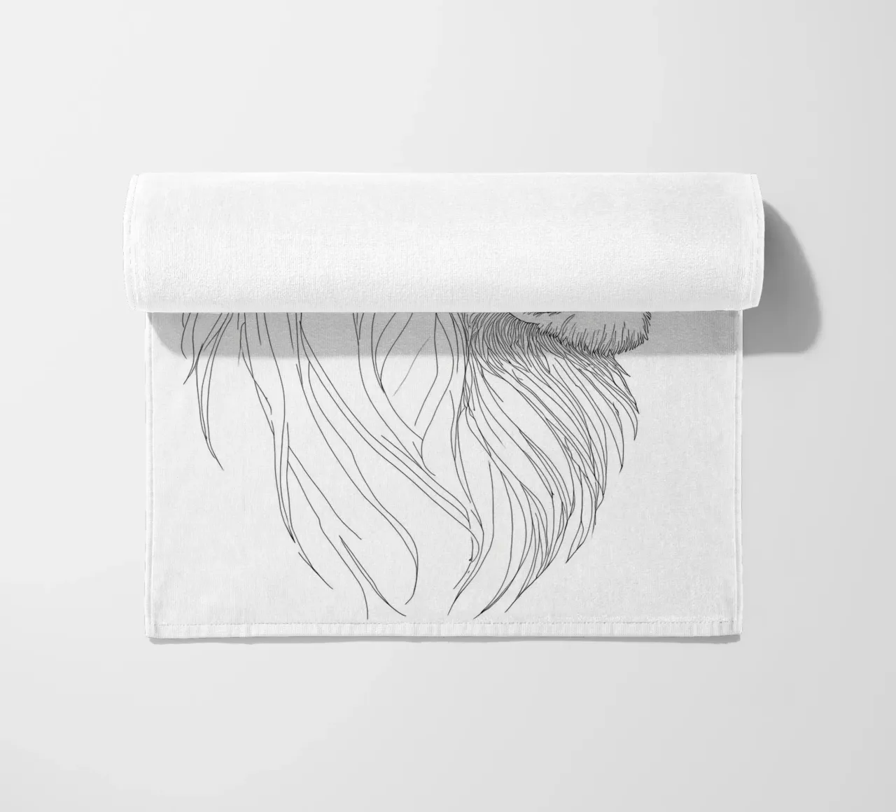 Leo Zodiac - Minimalist Line Art beach towel by Viv Line Art