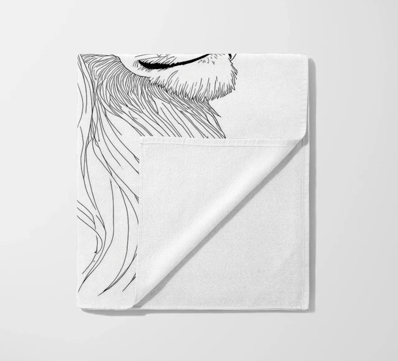 Leo Zodiac - Minimalist Line Art beach towel by Viv Line Art